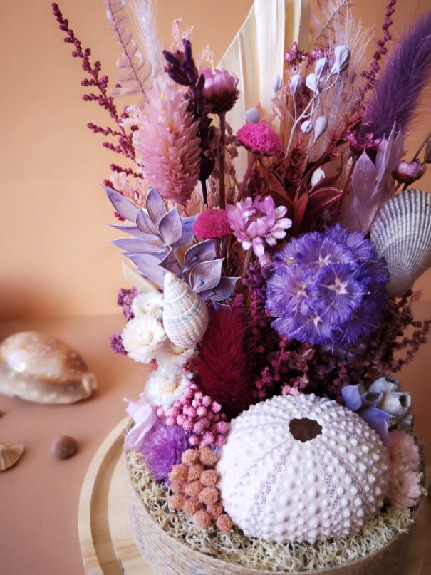 Participer à un atelier cloche de fleurs séchées et coquillages- [Acompte] – Image 6