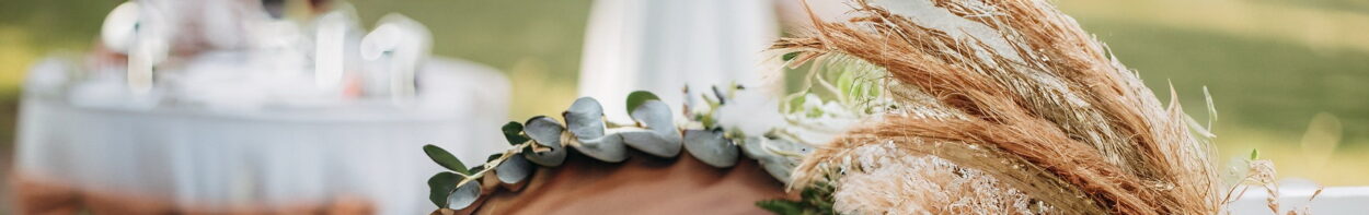 Mariage avec des fleurs séchées