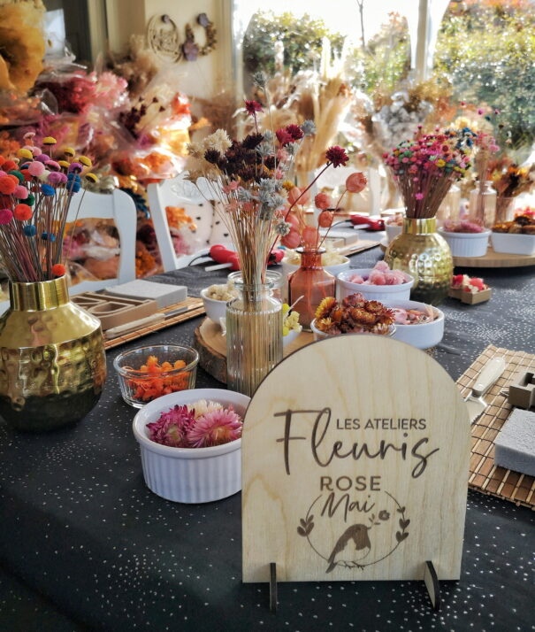 Atelier de fleurs séchées pour un EVJF, à Pornichet en Loire-Atlantique (44)